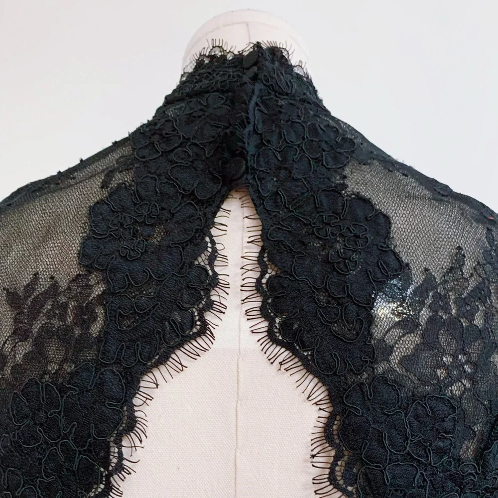 NWOT Authentic ZIMMERMANN Sensory lace linen and silk midi dress Size 1 Black - Picture 13 of 16